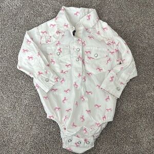 Western Pearl Snap Onesie
